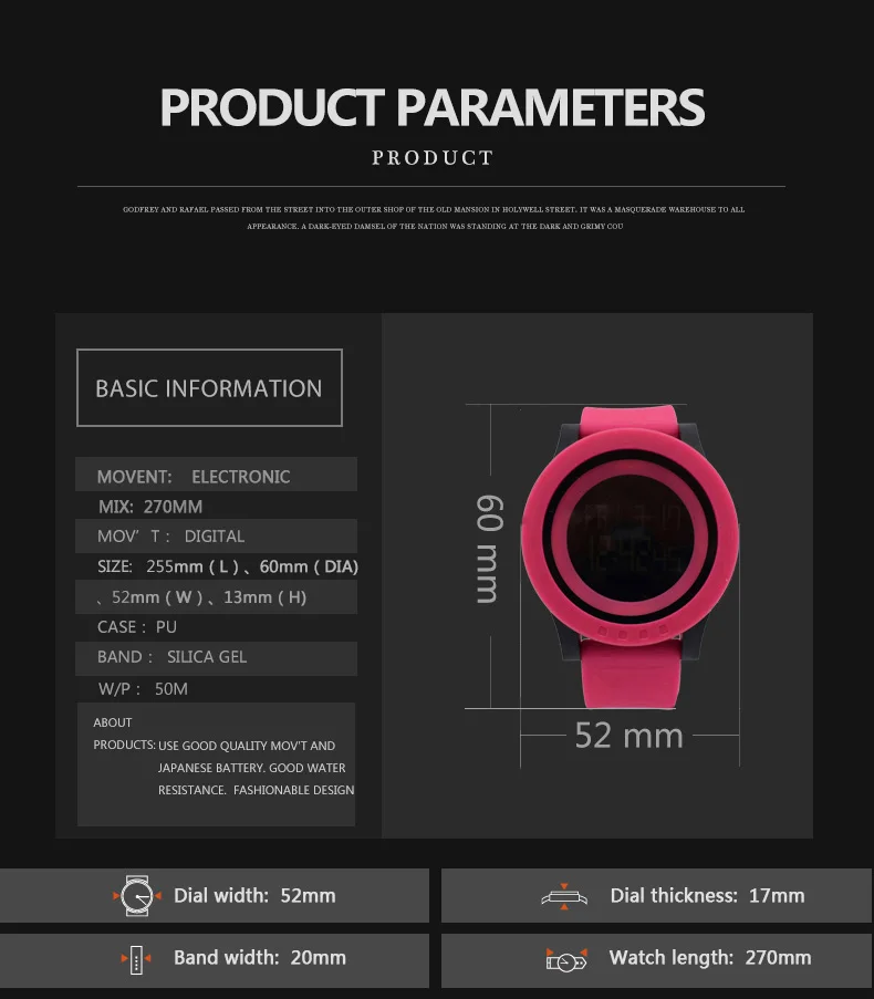 Xfcs женские водонепроницаемые наручные электронные автоматические часы для