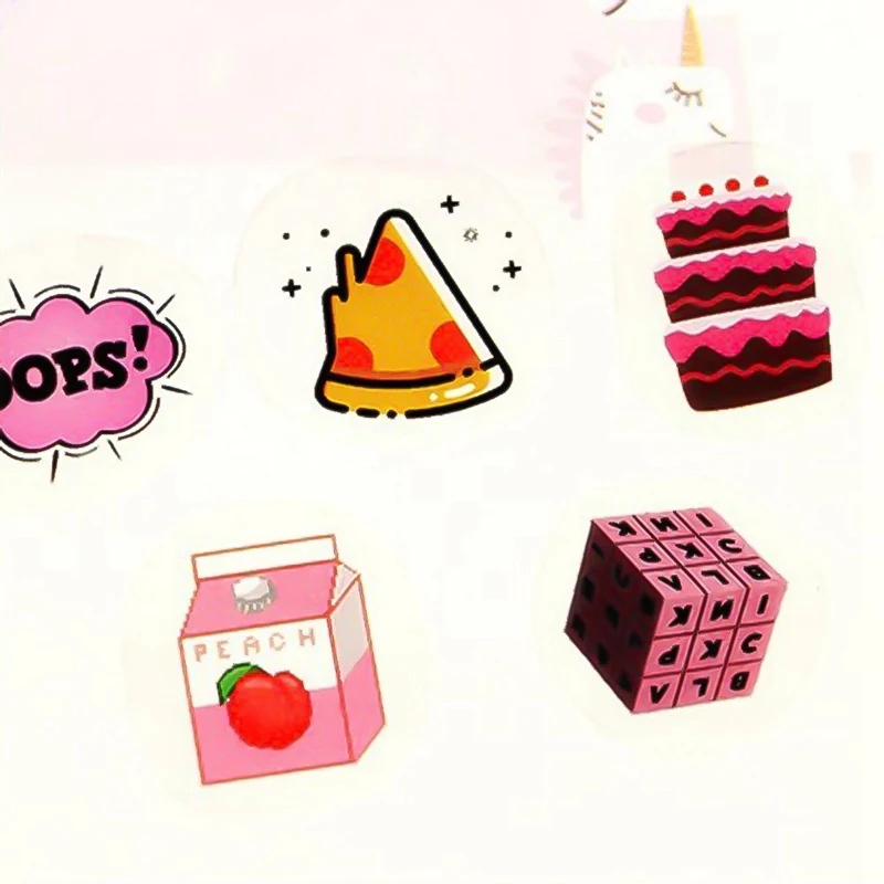 1 шт. KPOP дважды EXO WANNAONE черно-розовый мультфильм Kawaii прозрачные наклейки DIY альбом Скрапбукинг подарок