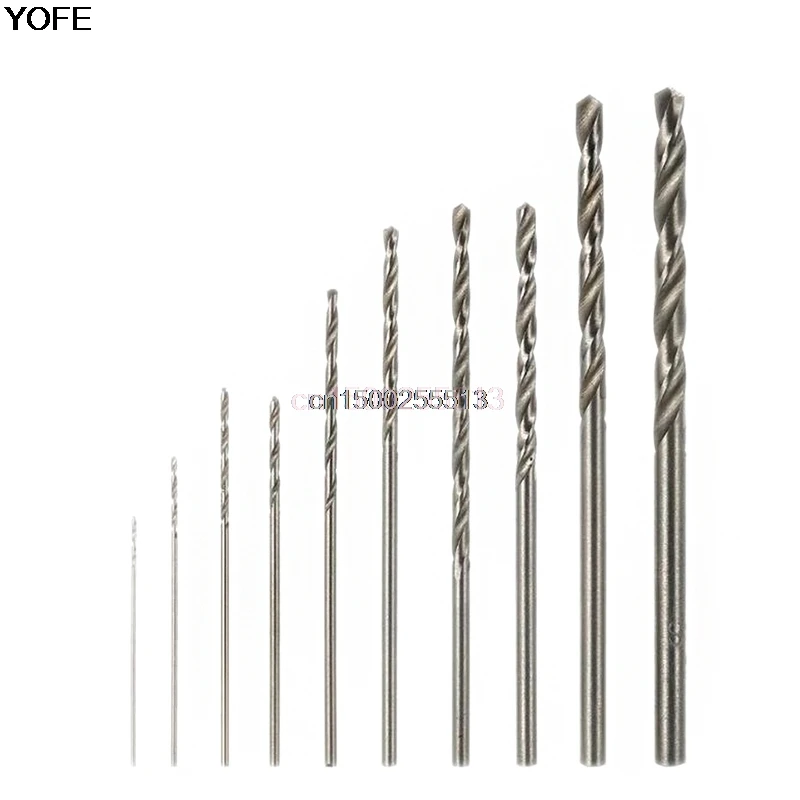 

10Pcs Mini High Speed White Steel Twist HSS Drill Bit Set For Dremel Rotary Tool