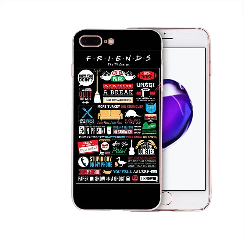 Мягкий чехол для телефона для iPhone 7 Plus, 8, X, 6, 6 S, Plus, 5, 5S SE XS MAX XR друзей ТВ шоу Забавный Центральная кофейня парк TPU Защитный чехол Coque Fundas