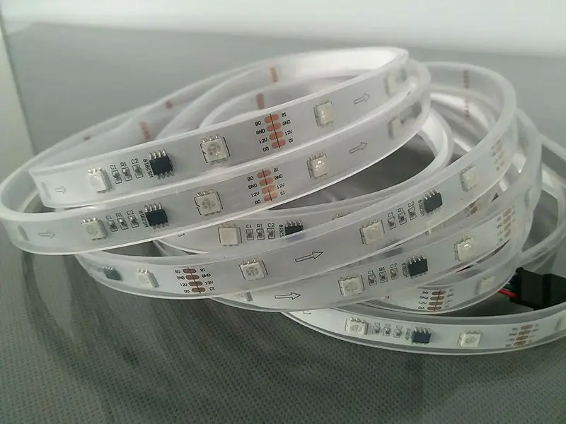 5 м 30 светодиодный s/M TM1934 цифровой RGB полосы 5050 SMD адресуемых гибкие Pixel Лента ТВ