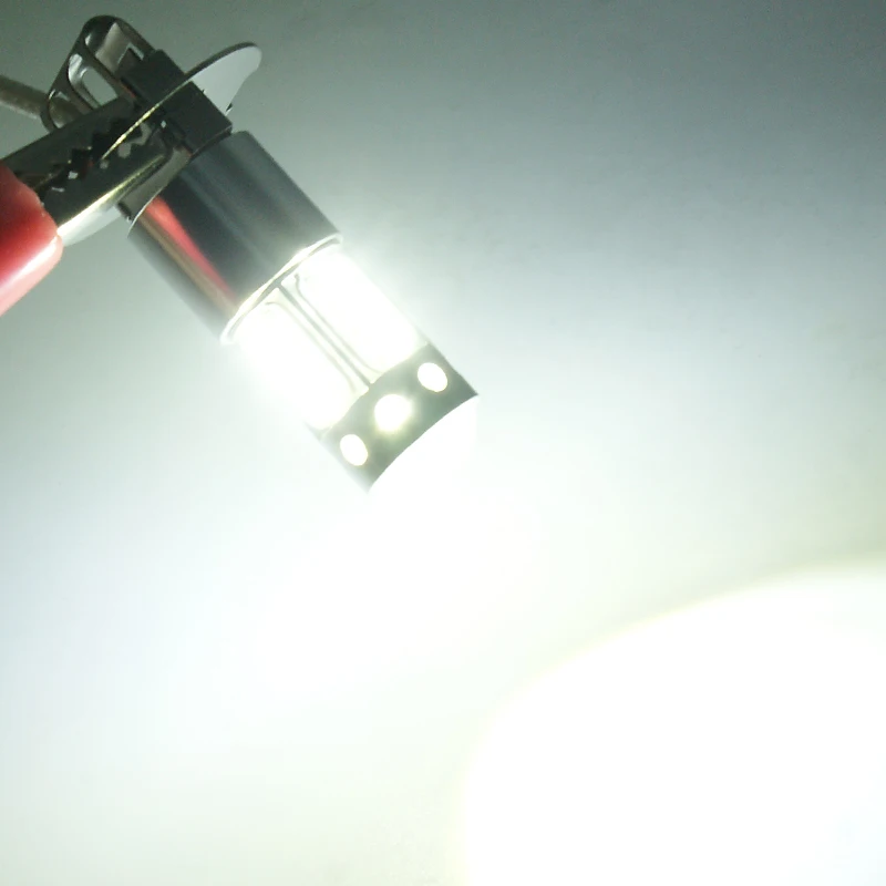 Lymoyo 2 шт. автомобиль H3 16Led 6000 К фара с интегральными схемами, автомобильный светильник Противотуманные фары DRL 16smd 80W 12V головной светильник тумана светильник фар дальнего света белый 12v
