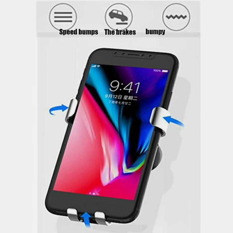 Gravity Car Smartphone Holder Air Vent Clip Mount Universal 360 Rotating Cell Phone Metal Stand Mobile Support | Мобильные телефоны