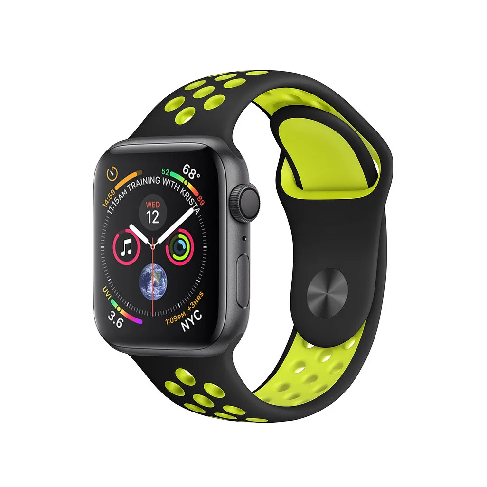 Ремешок для Apple Watch band 4 3 iwatch Группа 42 мм/38 мм 44 мм/40 correa pulseira спортивный силиконовый