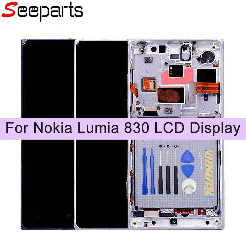 ЖК дисплей для Nokia Lumia 830 сенсорный экран с рамкой дигитайзер сменный 5 0 дюйма|display