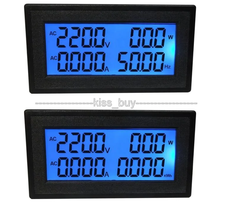 Мультиметр переменного тока цифровой lcd 110 В 220 В 380 В 20A 100A 200A Вольтметр Амперметр Напряжение Ток коэффициент мощности кВт-ч частота переменного тока 60 в-500 В