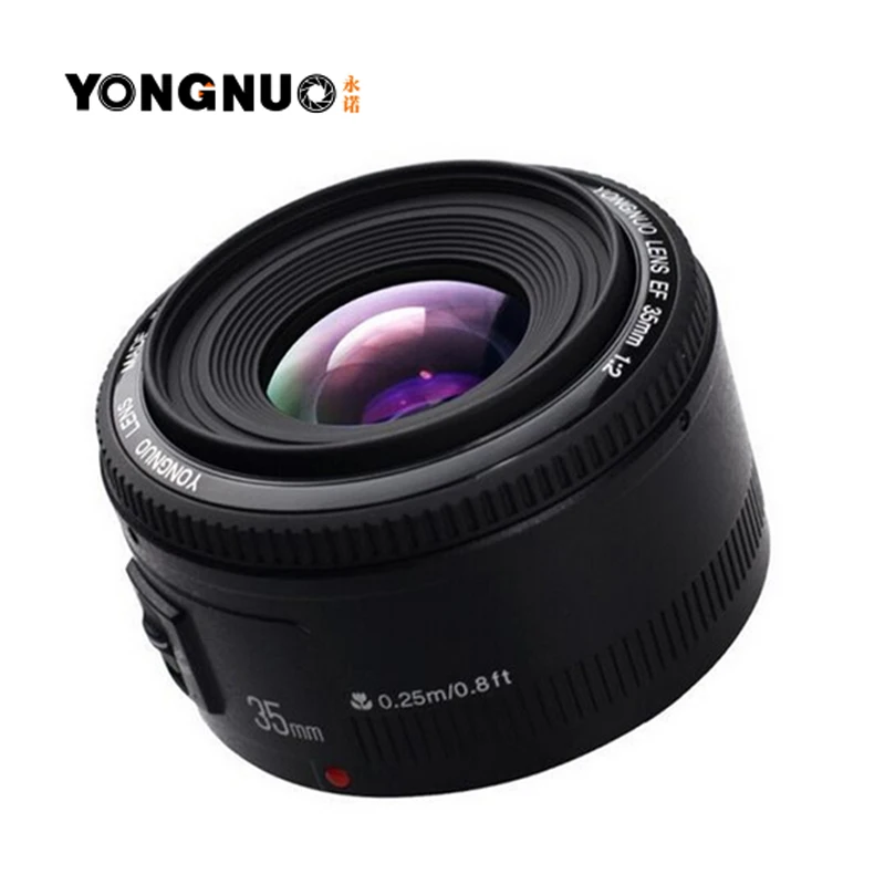 Yongnuo 35mm lens YN35mm F2.0 Wide angle Fixed dslr camera Lens For canon 600d 60d 5DII 5D 500D 400D 650D 600D 450D 60D 7D | Электроника