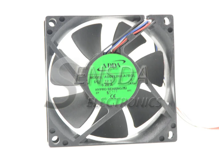 Для ADDA AD0812HX A7BGL DC 12V 0.20A Вентилятор охлаждения сервер квадратный вентилятор 80x80x25