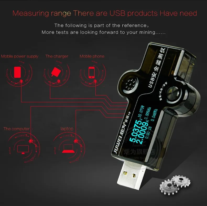 HiDANCE USB OLED тестер безопасности измеритель тока зарядное устройство Амперметр Вольтметр батарея мобильный источник питания Обнаружение емкости