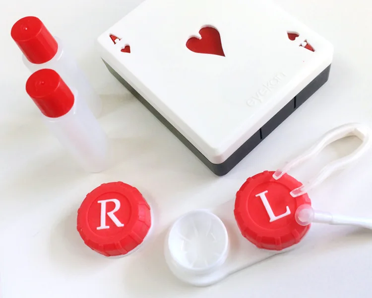 Чехол для контактных линз LIUSVENTINA милый портативный чехол игры в покер с зеркалом