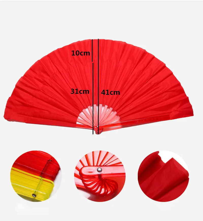 

20pcs/lot Chinese Style 41cm Folding Plastic Frame Silk Dance Hand Fans Event Party Wedding Favors Gifts Free Shipping