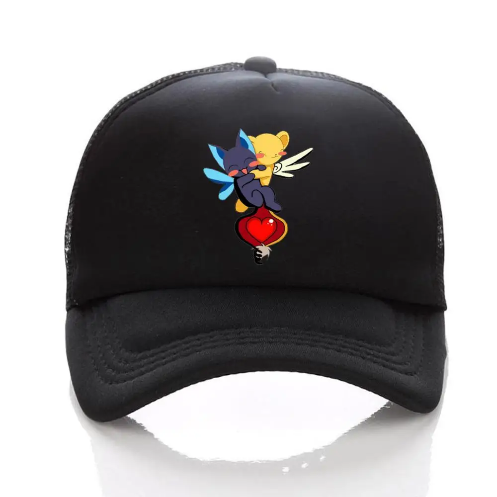 Япония Аниме Cardcaptor Sakura шляпа Женская Мужская Черная бейсбольная Кепка Snapback Регулируемая сетчатая Кепка Косплей печать Солнцезащитная шляпа - Цвет: 04