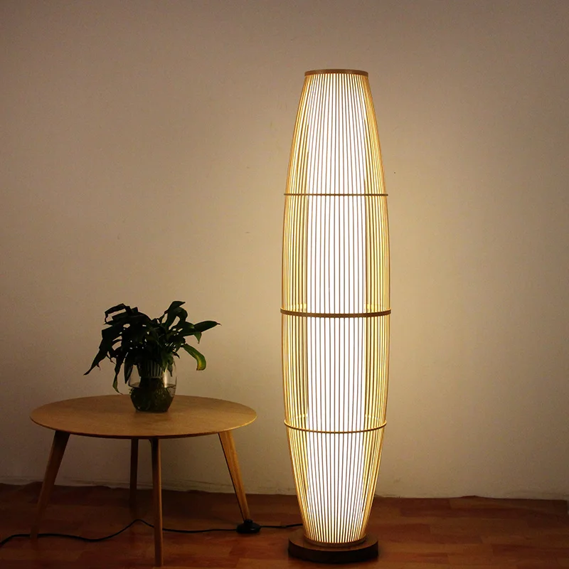 Новый китайский классический Zen Китайский ветер вертикальный foor лампа комната