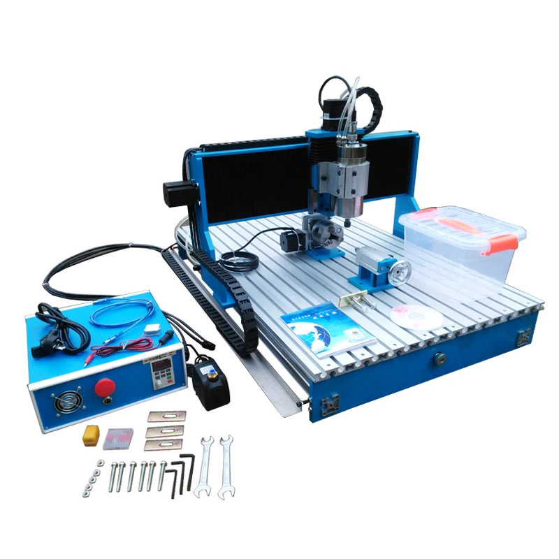 ER11 цанговый CNC 6090 L 1.5KW 3 4-осевой металлический маршрутизатор с линейным Рельсом и