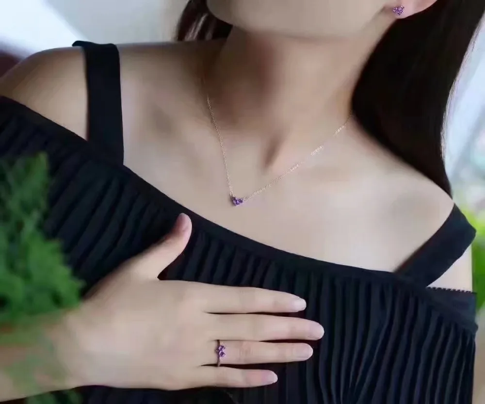 Комплект из кольца и серёг серебра 925 пробы | Украшения аксессуары