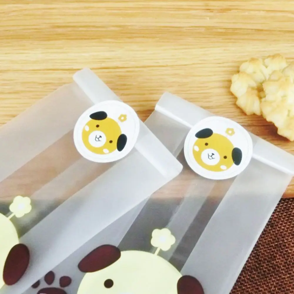 50 шт./лот милая собачка с узором медведя самоклеящийся пакет печенья конфеты