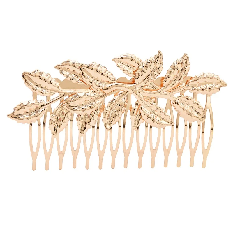 Hair Comb Золотой лист лавровый греко-римские свадебные аксессуары для волос женские свадебные украшения на голову головной убор диадемы Короны ювелирные изделия - Окраска металла: Hair Comb