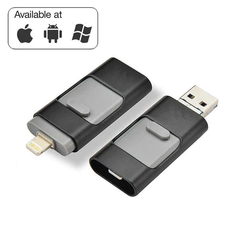 USB флеш-накопитель 3 в 1 для iPhone/Android 16 ГБ 32 64 128 USB-флешка OTG Usb 0 внешний