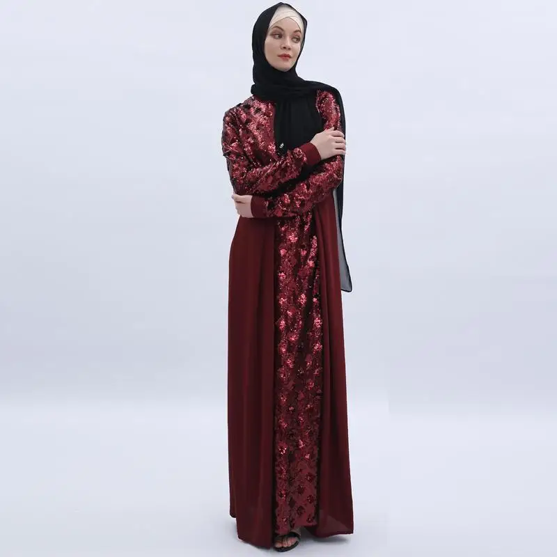 Abaya, Женское Платье макси с длинным рукавом, мусульманское, Дубай, кафтан, вечерние, арабское, средне-восточное платье, мусульманская одежда, Рамадан, мода