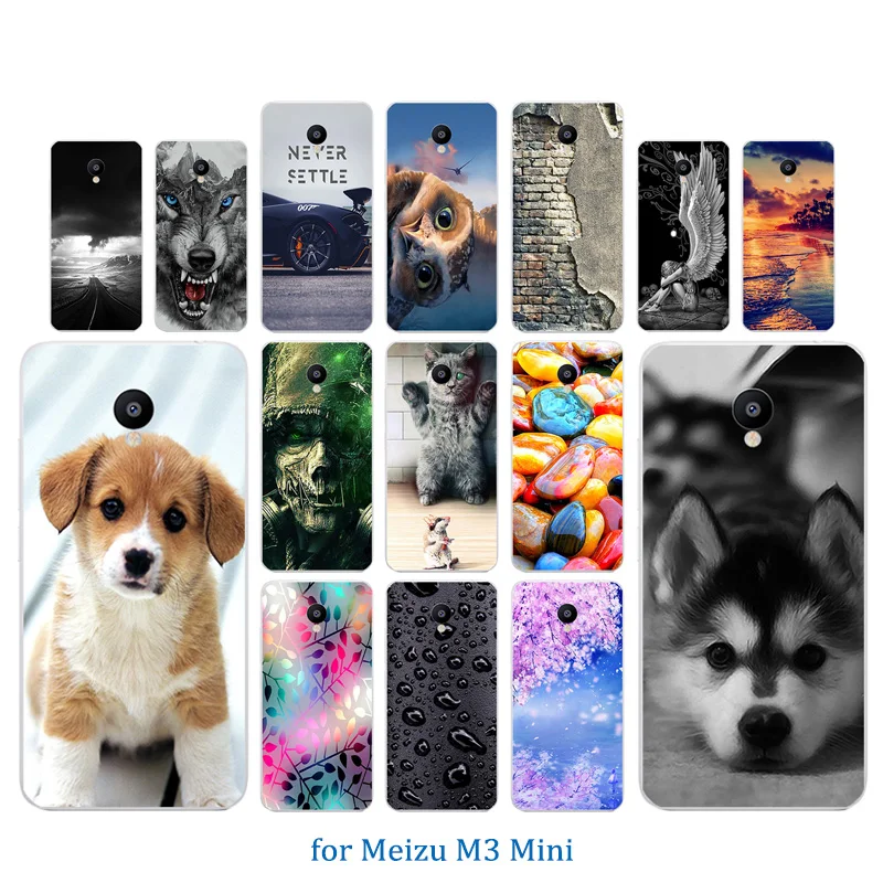 Мягкий ТПУ чехол для телефона Meizu M3 mini цветной 5 дюймов Meilan M3S полная защита Тонкий
