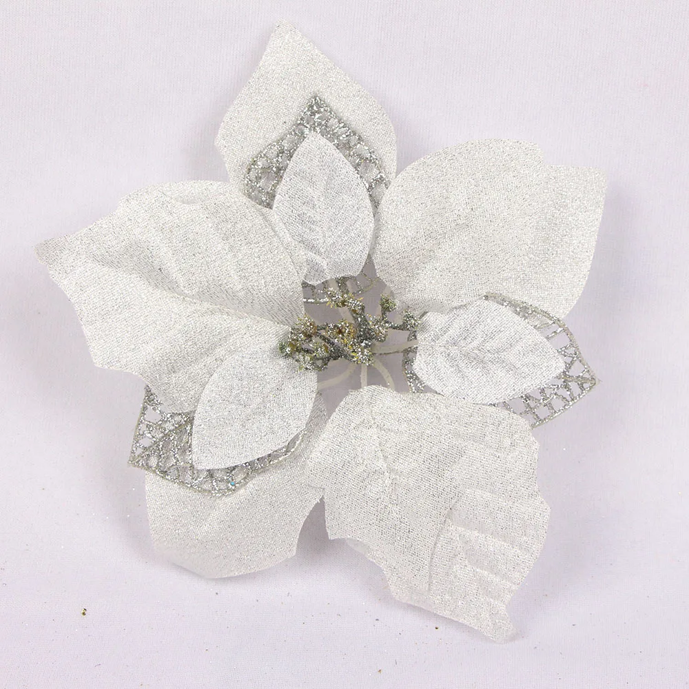 Йориу 5 шт. Poinsettia Рождественские цветы искусственные Искусственные DIY Merry
