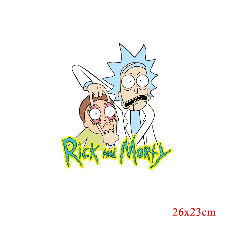 ND-TH1509 Nicediy Rick And накладки Morty железные нашивки в виде надписей для детской одежды DIY Футболка Значок наклейки аппликация на одежду DIY - Цвет: ND-TH1509