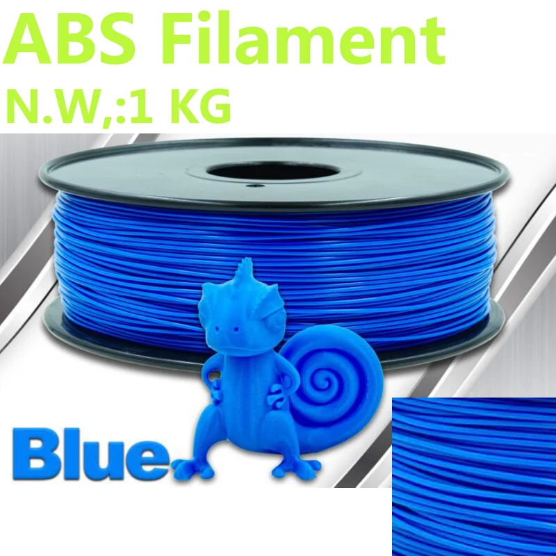 Синий цвет ABS 1.75 мм 3D Принтер Нити 375 mlength принтер АБС пластик 1 кг impresora нити chimei