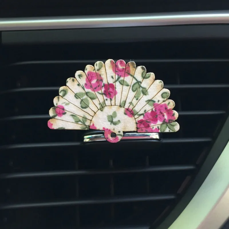1PC Japanese Fan Exotic Fashion Car Air Outlet Perfume Clip Freshener Conditioner Clips Auto Decor Accessories | Автомобили и