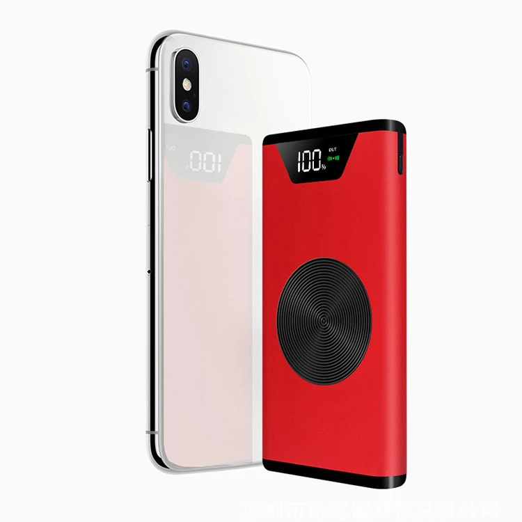 Qi Беспроводное зарядное устройство 20000 мАч Power Bank для iPhone X 8 Plus Samsung Note S9 S8 плюс S7 Dual