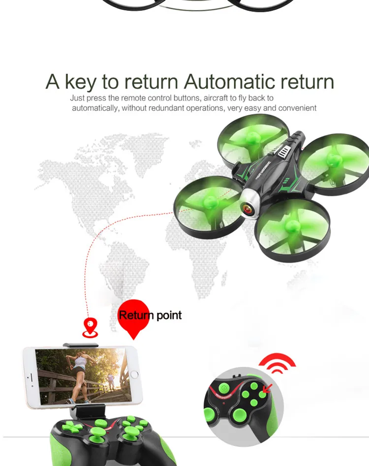 HC630 Wifi FPV камера RC мини нано Модернизированный Дрон версия H36 с воздушным давлением режим удержания высоты есть передатчик RTF