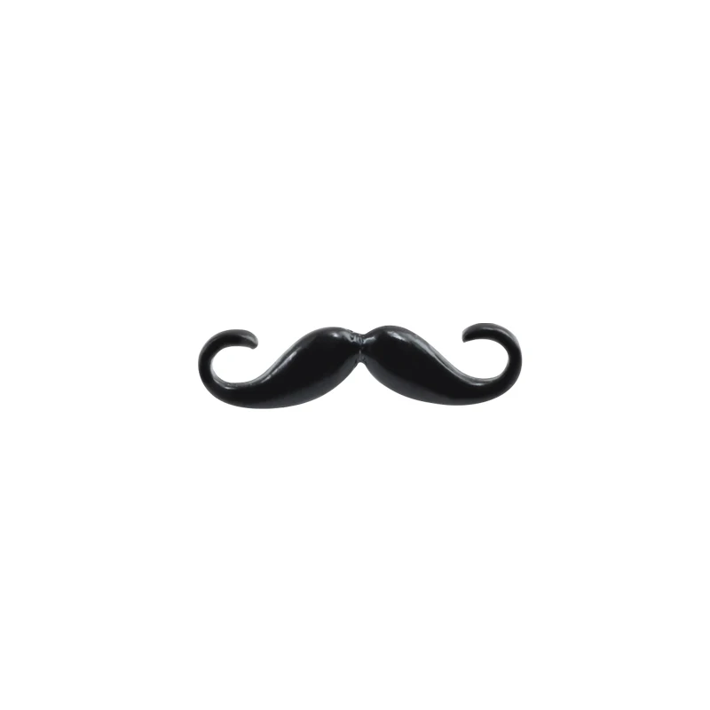 beard 1 Брошь на булавке, модная, 11 стилей, черная серия, кот, борода, кости, очки, роза, Tai Chi, значок, броши на лацкане, аксессуары для рубашки, ювелирные изделия - Окраска металла: beard 1