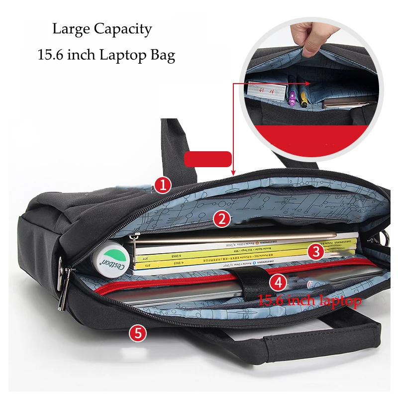 2019 брендовый мужской портфель сумка из ткани Оксфорд водонепроницаемая для