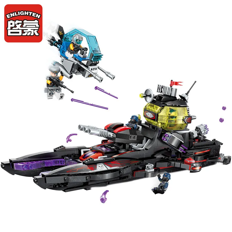 2719 Enlighten строительный блок высокотехнологичная Эра Garma Mecha Man 7 фигурок 1351 шт. развивающие технические Кирпичи Игрушка для мальчика подарок - Цвет: 2719