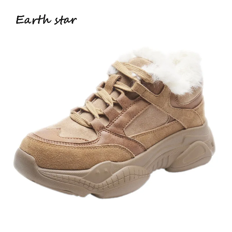 Zapatos mujer Повседневная обувь Женские модные брендовые теплые кроссовки на