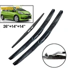 Щетки стеклоочистителя Misima для Honda Fit Jazz 2009-2017, передние и задние дворники 2010, 2011, 2012, 2013, 2014, 2015, 2016