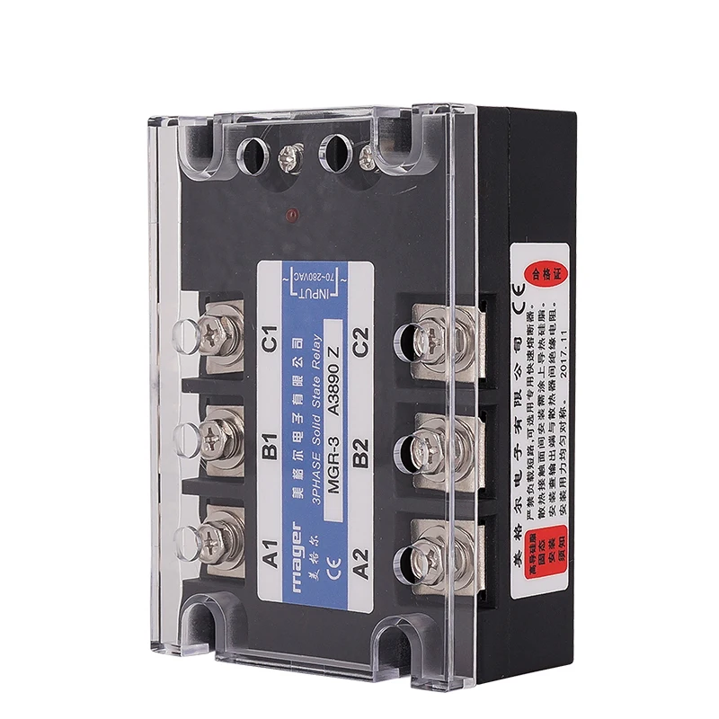 90A (MGR-3 A4890 Z) SSR-90AA контроль переменного тока 70-280VAC до 480VAC трехфазное твердотельное