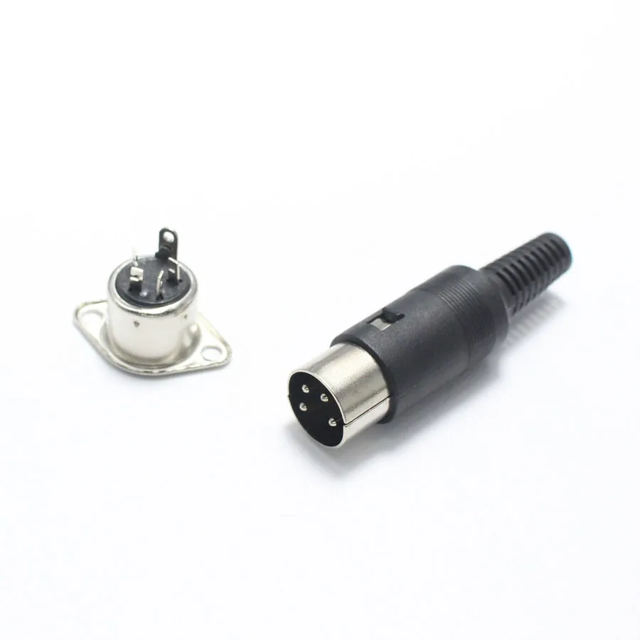 Коннектор DIN с пластиковой ручкой 4 Pin 1 комплект P разъем на гнездо 2 отверстия