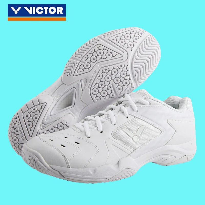Оригинальная Белая обувь для бадминтона Victor дышащие белые противоскользящие