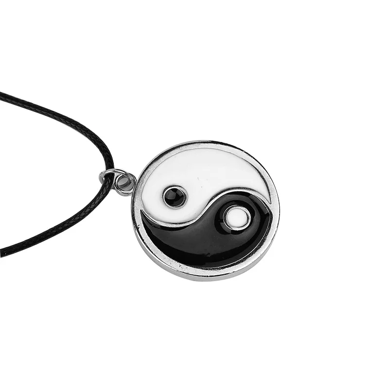Винтажное эмалированное женское ожерелье YIN YAN YING YANG|necklace chokers|ying yangsilver chain |
