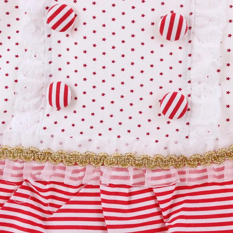 Полосатое платье для маленьких девочек Хлопковое короткое малышей летняя