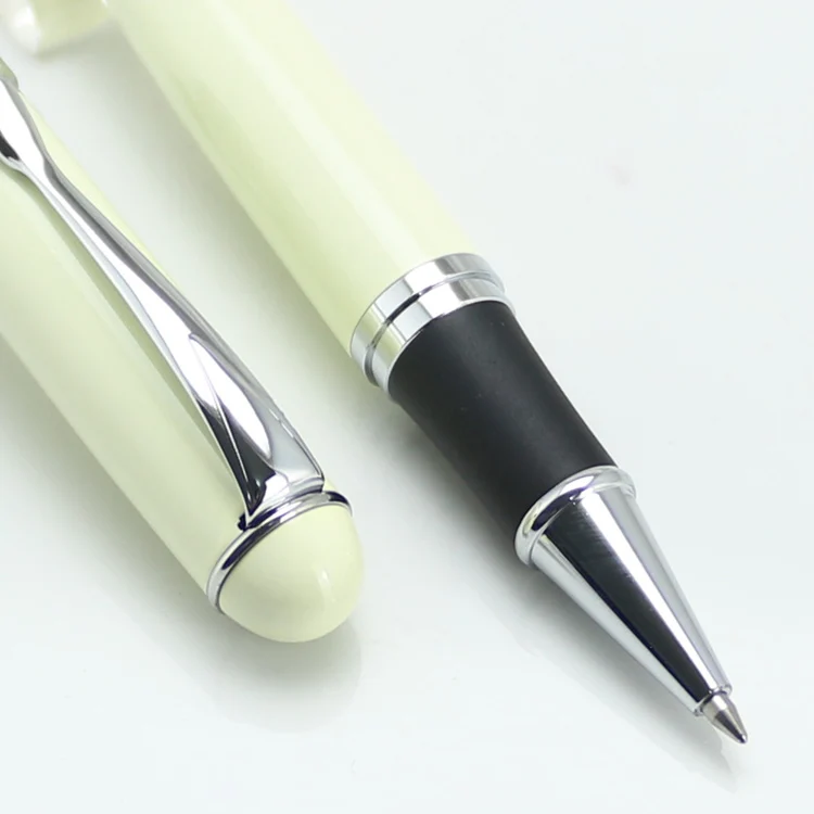 JINHAO 750 деловая шариковая ручка цвета слоновой кости, белые и серебряные Канцтовары, офисные принадлежности, ручка для письма