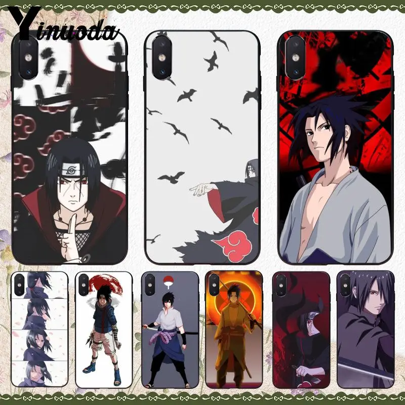 Yinuoda Naruto sasuke Itachi DIY печать рисунок чехол для телефона оболочка Apple iPhone 8 7 6 6S Plus X XS MAX