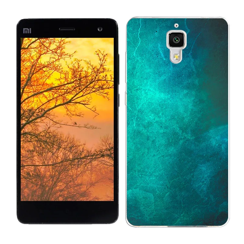 Мягкий силиконовый чехол для Xiaomi mi 4, чехол s, чехол для Xiaomi mi 4, чехол с пейзажем, ТПУ, чехол для телефона Xiao mi M4