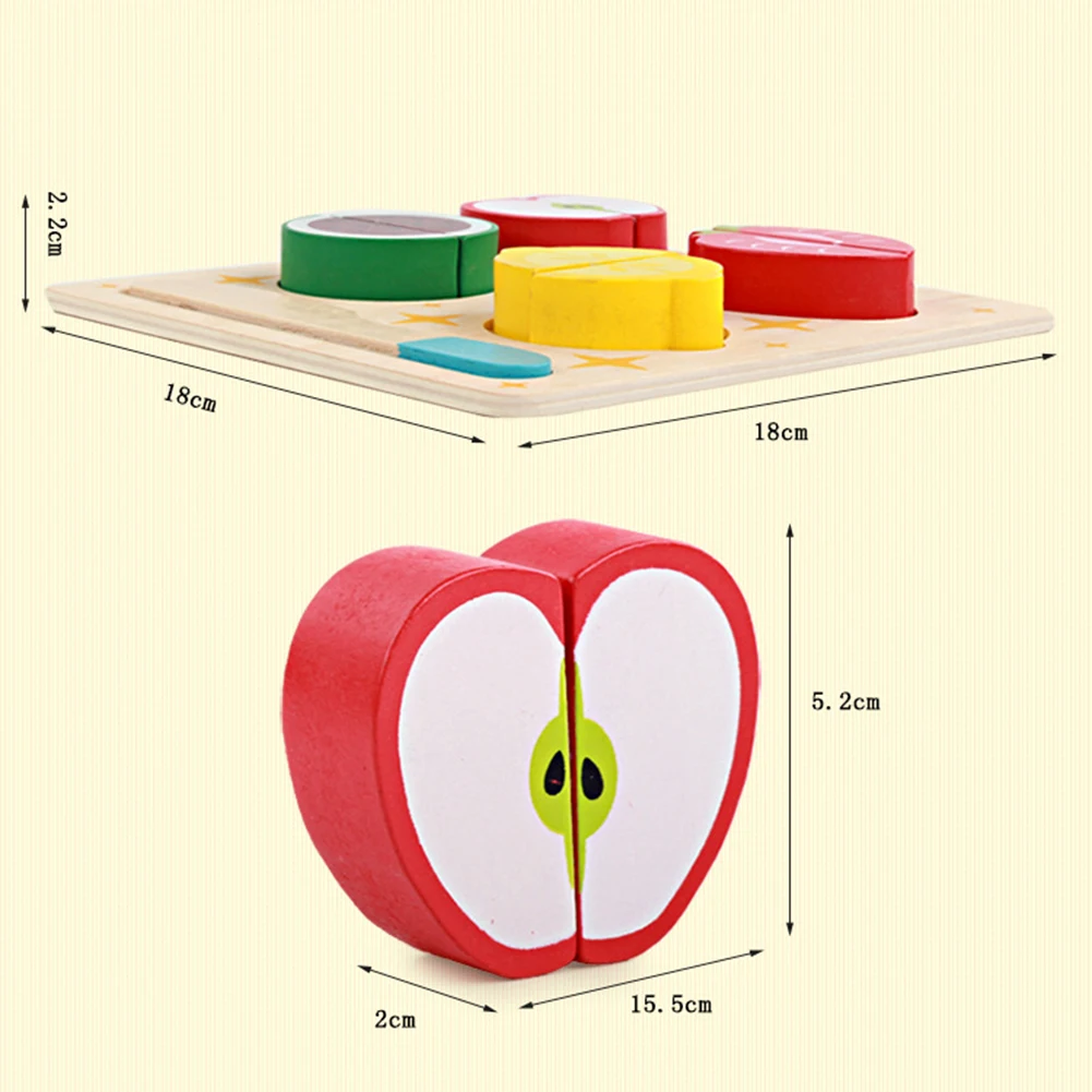 

Kitchen Wooden Fruit and Vegetable Combination Cutting Toy Set Children Play & Pretend Simulation Playset
