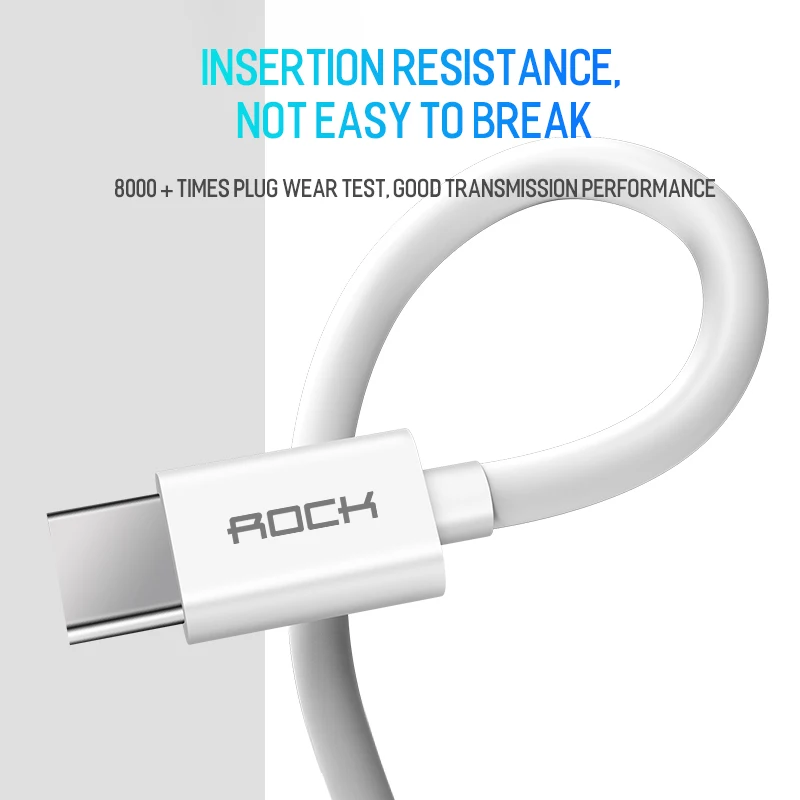 ROCK PD 3A usb type C USB-C кабель для samsung huawei OnePlus 6t 6 5 для iPad Pro для Macbook 60 Вт QC 4,0 type C кабель