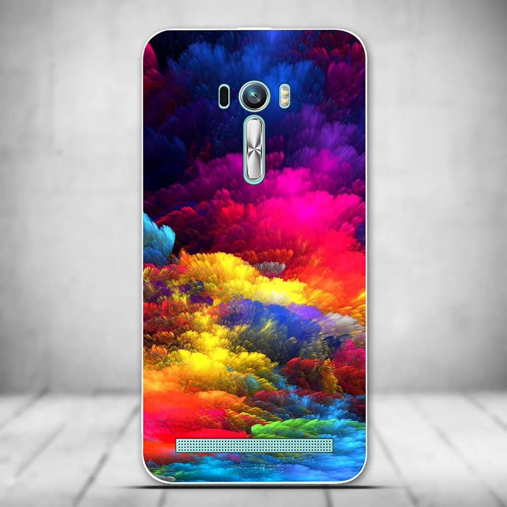 Новый мягкий силиконовый чехол для ASUS ZenFone 2 Laser ZE500KL роскошный с принтом Asus