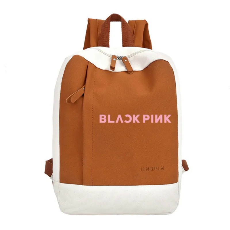 Женский тканевый рюкзак с надписью «Sac A Dos Exo Got7 Wanna One», два раза Monsta X Seventeen, черный, розовый, Harajuku, женская сумка, рюкзак - Цвет: blackpinkP1