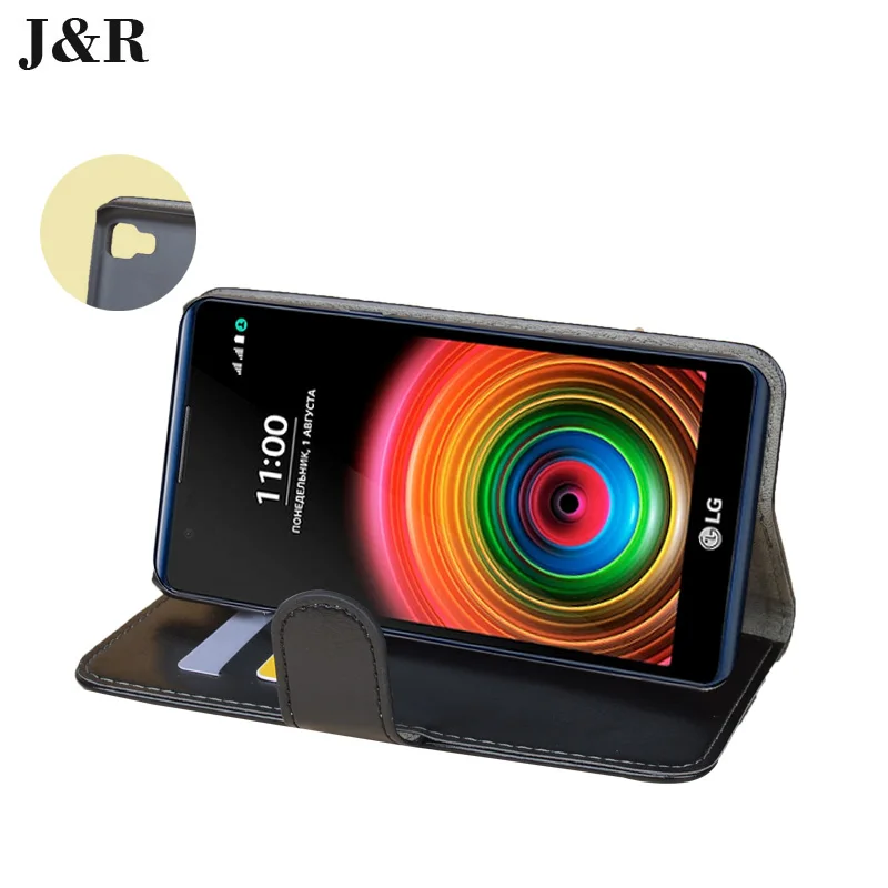 J & R для LG X стиль чехол кожаный телефона K200DS Кожа Книга Стиль откидной Чехол Kicktand