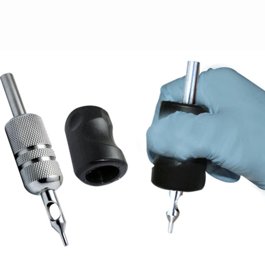 1 шт. Черный татуировки силиконовая рукоятка держатель крышки для принадлежности