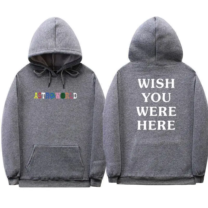 5 white Трэвиса Скотта Astroworld WISH YOU WAS HERE толстовки Модные с буквенным принтом худи уличная одежда для мужчин и женщин пуловер Толстовка - Цвет: 5 white